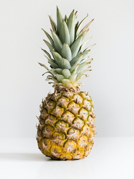 Pineapple against a white background