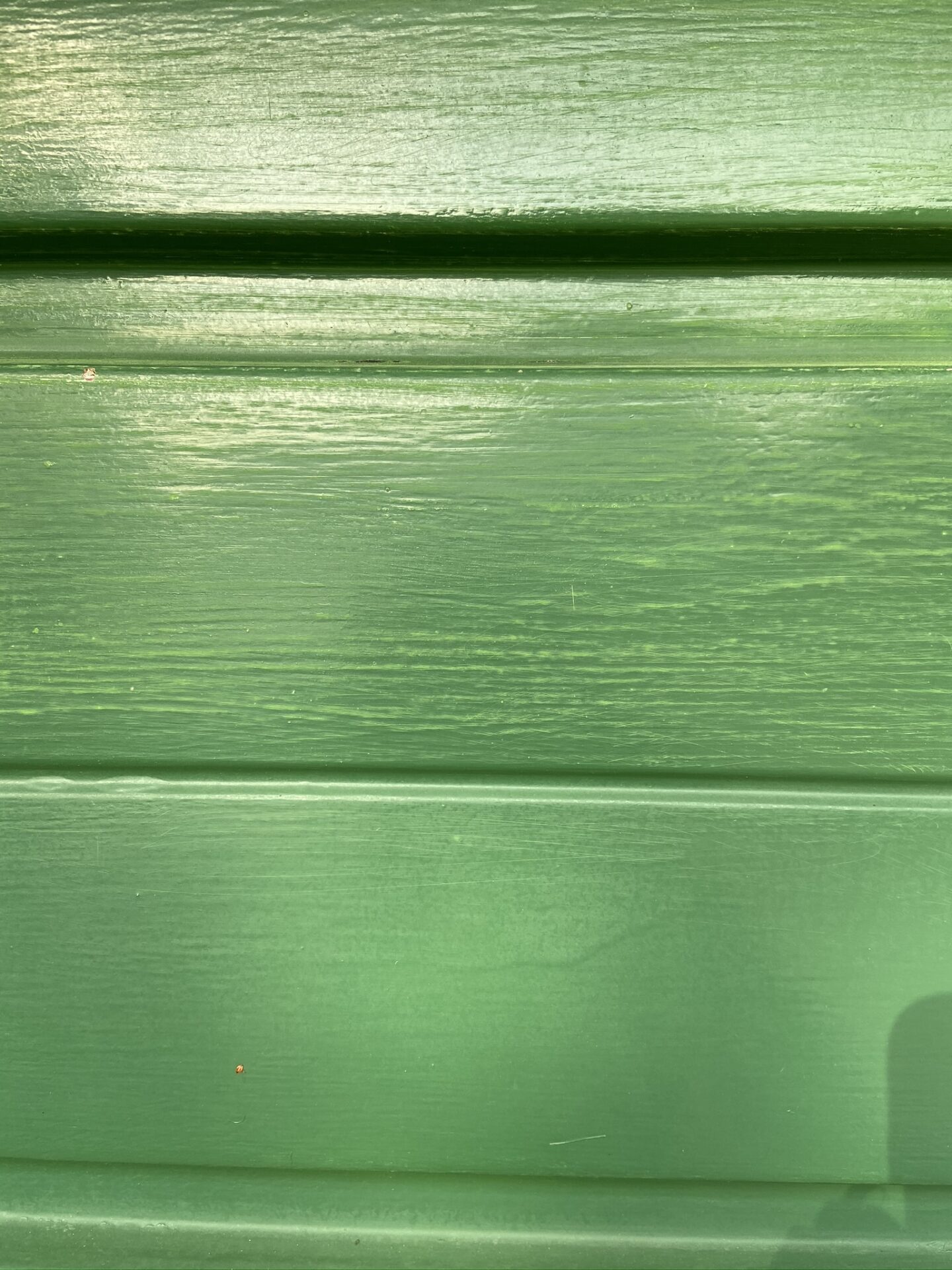 Image that shows difference between sanded and non sanded door