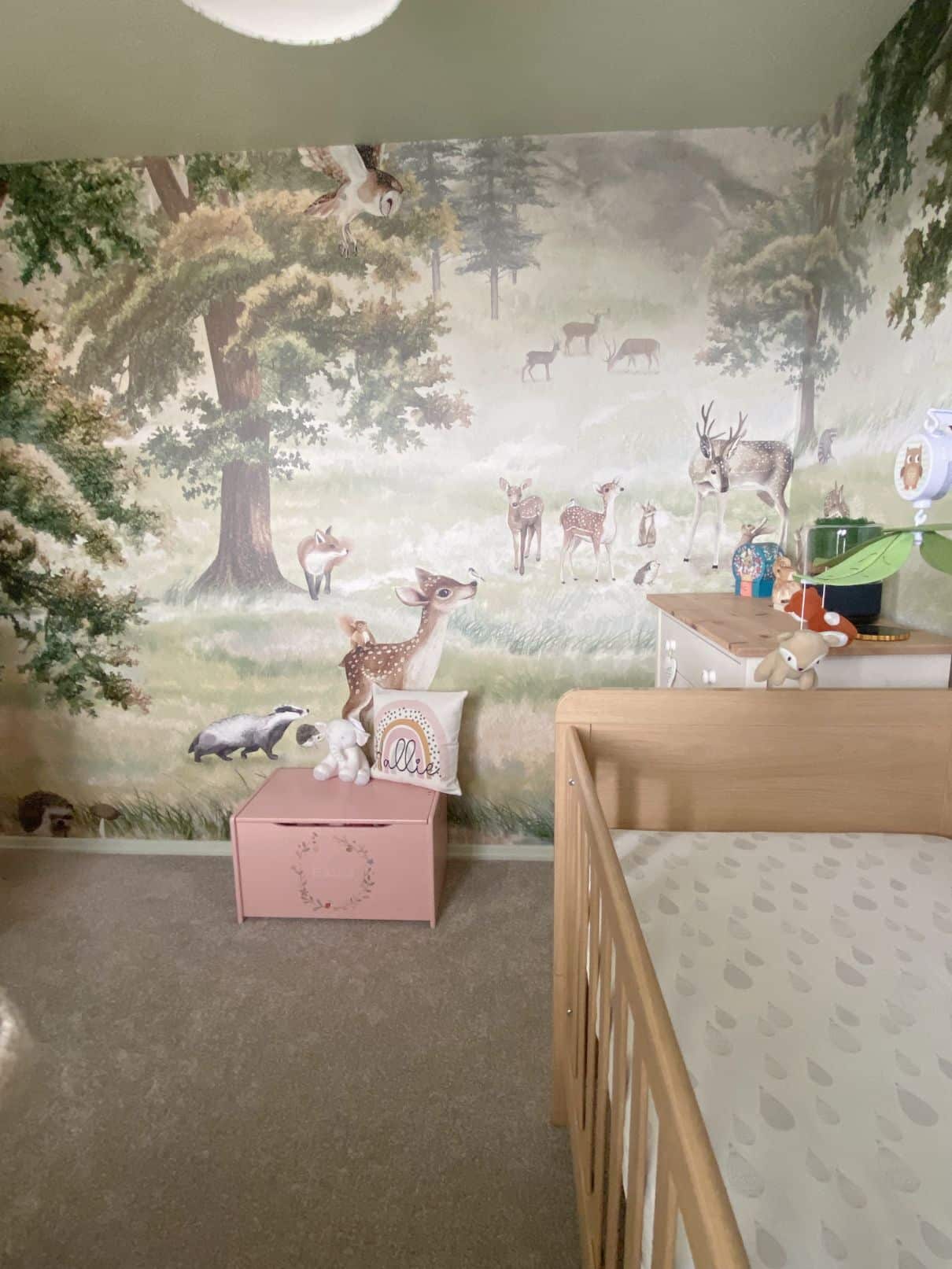 Our finished sage green and woodland-themed nursery | Dream of Home