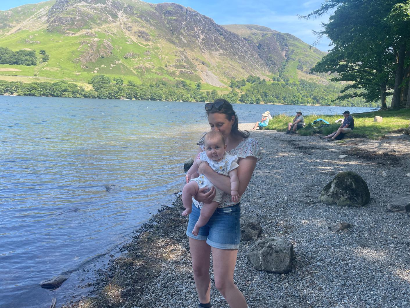 Me and Hallie at Buttermere lake in the Lake District