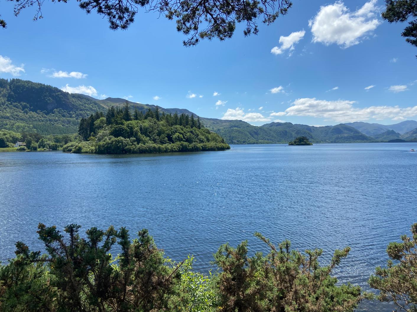 The view of Derwentwater in Keswick, Lake Destrict