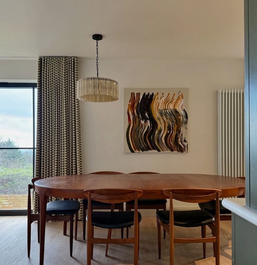 Mel's DIY art in her dining room