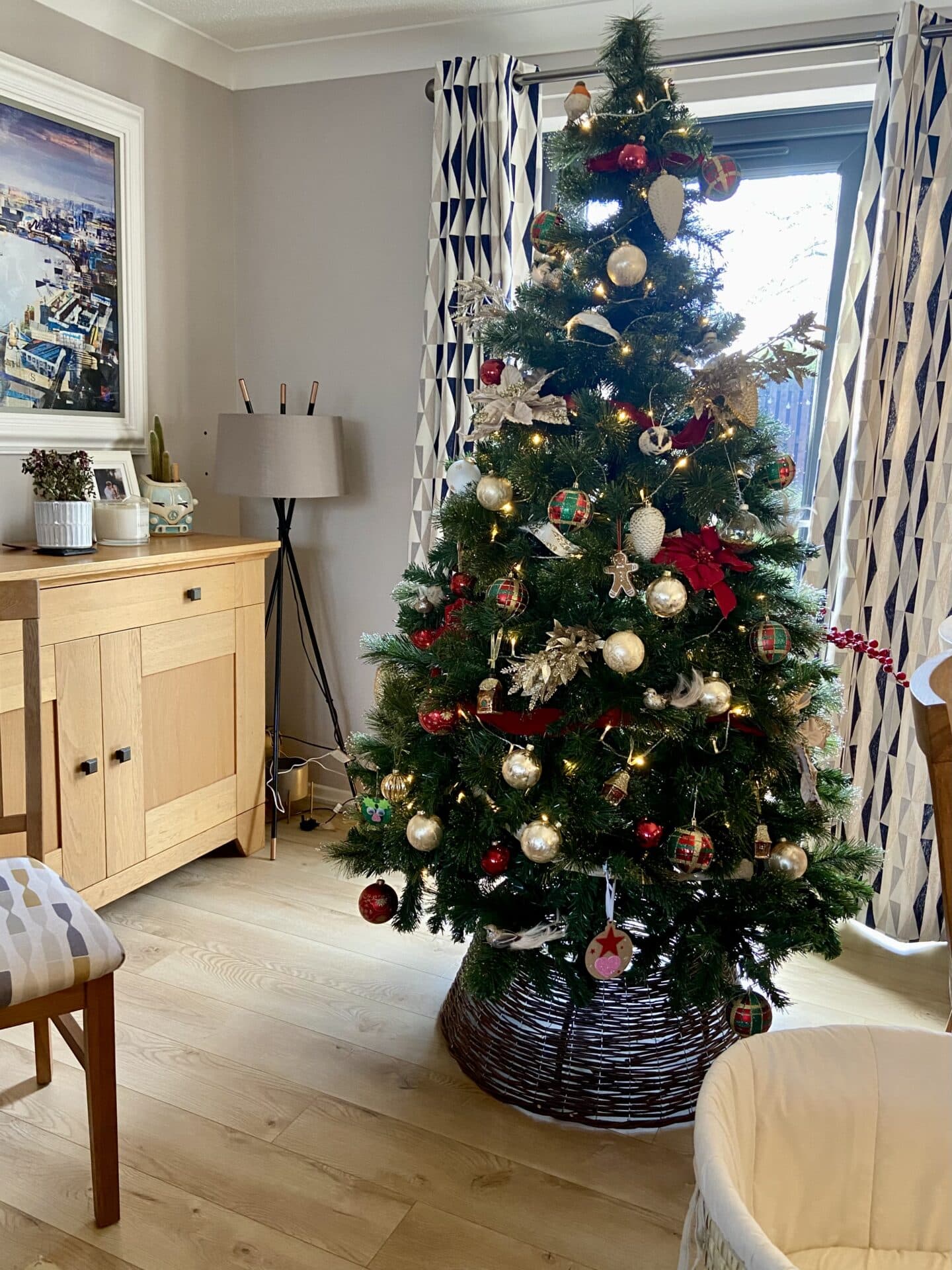 Our 7ft Christmas tree in our lounge